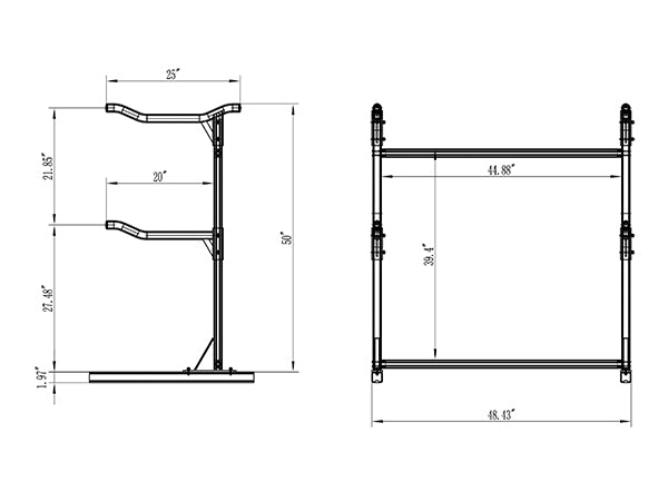 T6061 Aluminum Universal Stand Kayak/ Canoe Storage Rack