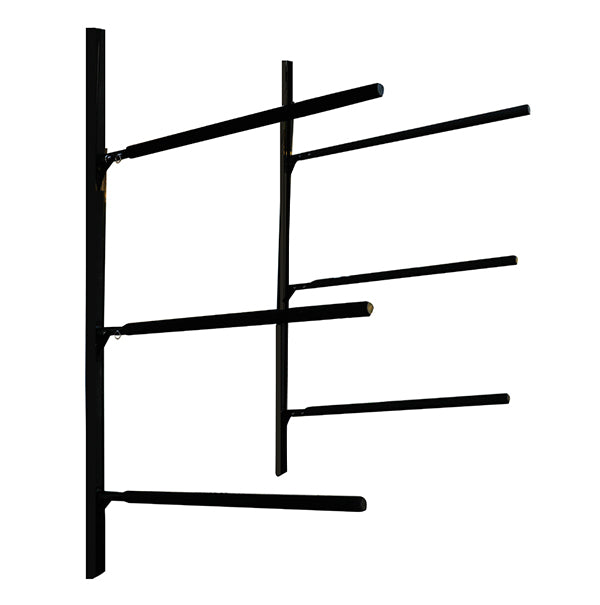 T6061 Aluminum wall rack for 3 kayaks or canoes