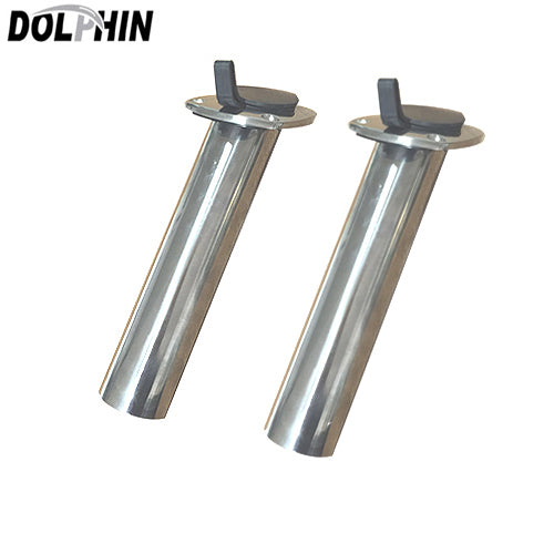 Dolphin Pair of Stainless Steel Flush Rod Holder