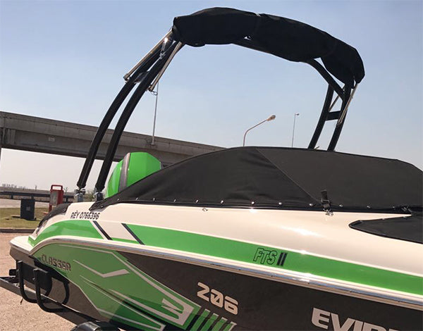 Reborn Pro3 Foldable Towder Bimini Black Canopy- 2200V