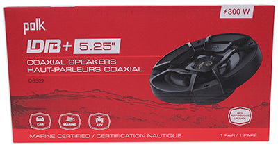 Pair of Dolphin 5.25in single anodised aluminum pods Polk DB522 300Watt marine speaker installed