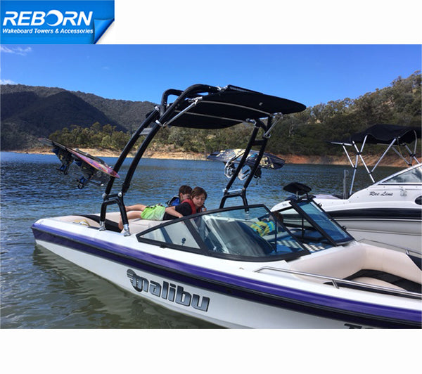 Reborn LaunchX Wakeboard Tower Glossy Black